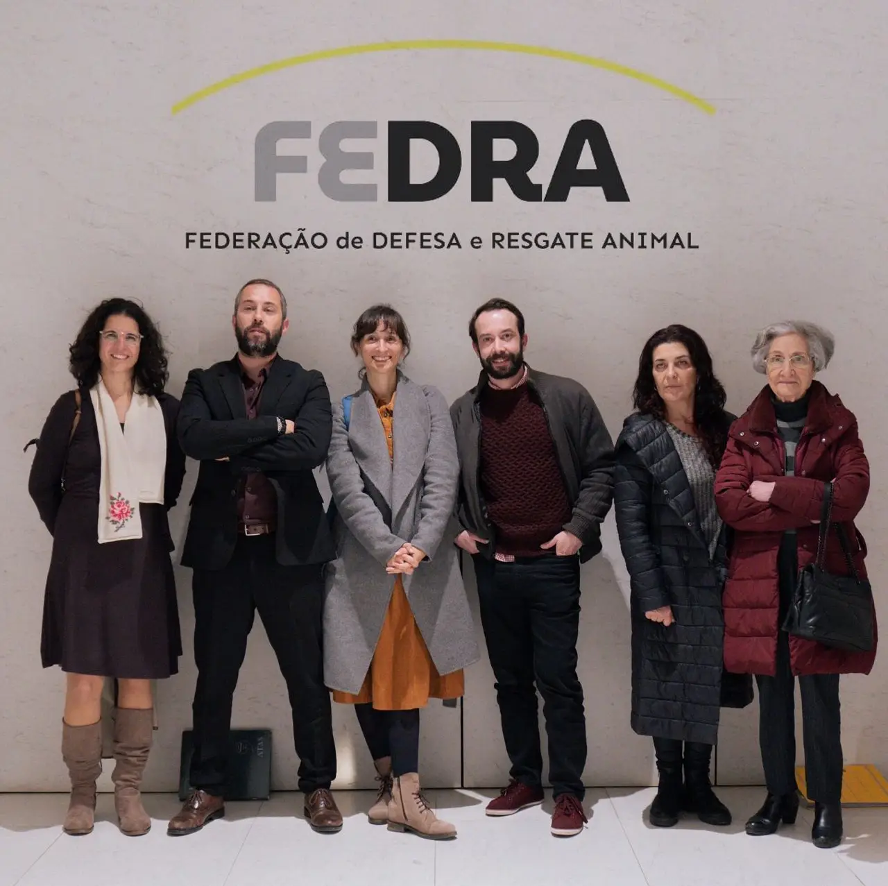 Representantes das cinco associações fundadoras da FEDRA
